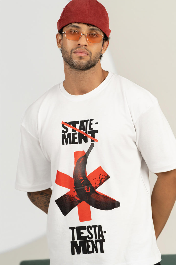 “STATEMENT TESTAMENT” Graphic T-Shirt – Men’s Oversized Streetwear Tee