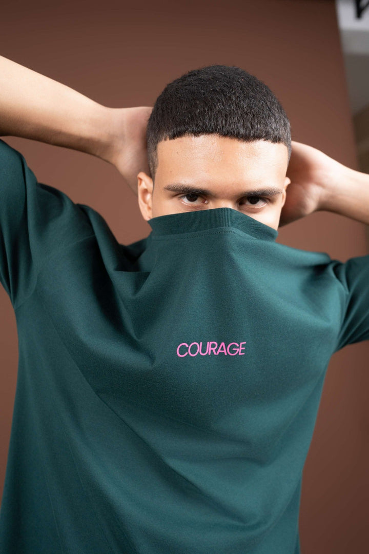 Bloom Printed Oversized Tee –Dark Green - Gimaq - The magic shuffle!