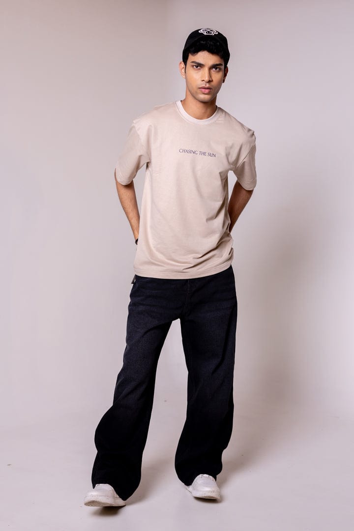 Chasing the Sun Printed Oversized T-shirt - Gimaq - The magic shuffle!