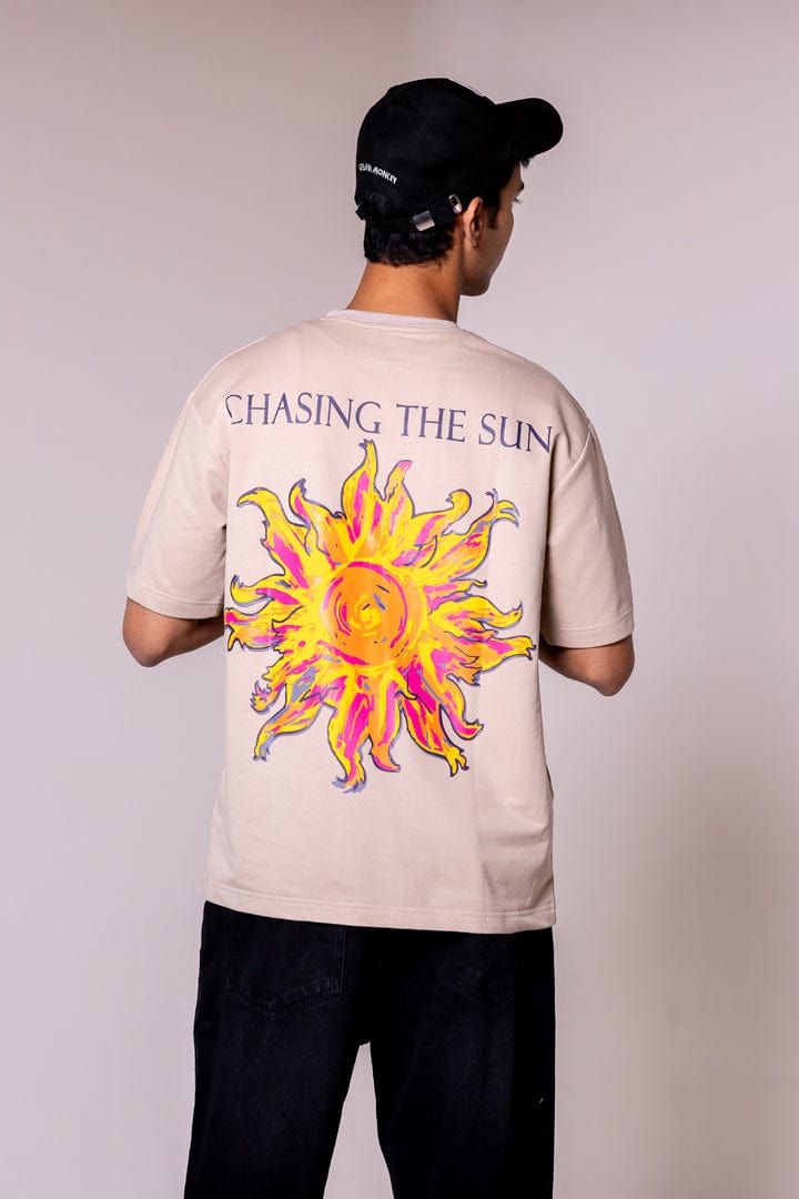 Chasing the Sun Printed Oversized T-shirt - Gimaq - The magic shuffle!