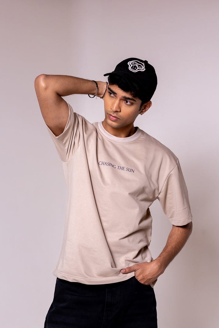 Chasing the Sun Printed Oversized T-shirt - Gimaq - The magic shuffle!