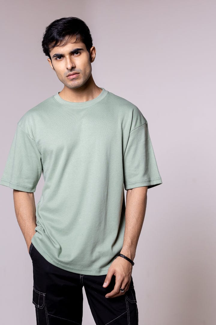 Green Solid Oversized T-shirt - Gimaq - The magic shuffle!