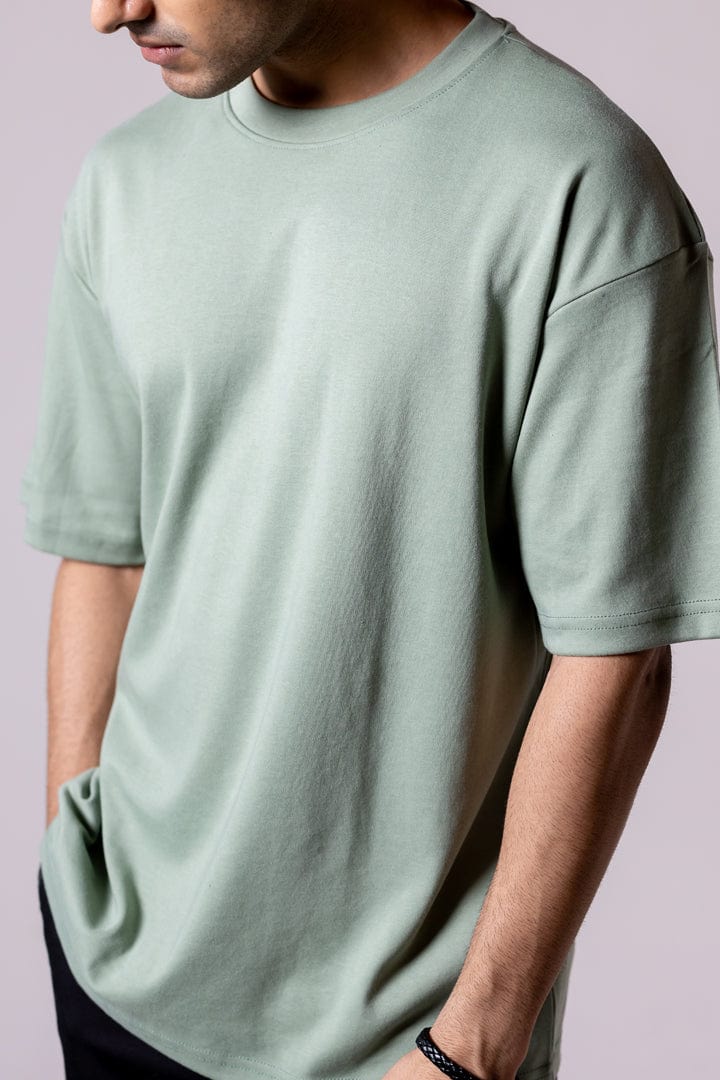 Green Solid Oversized T-shirt - Gimaq - The magic shuffle!
