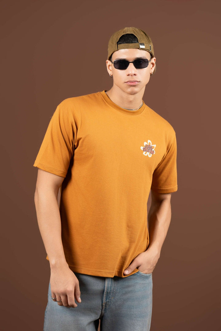 It Feels So Scary Printed Oversized Tee – Brown - Gimaq - The magic shuffle!