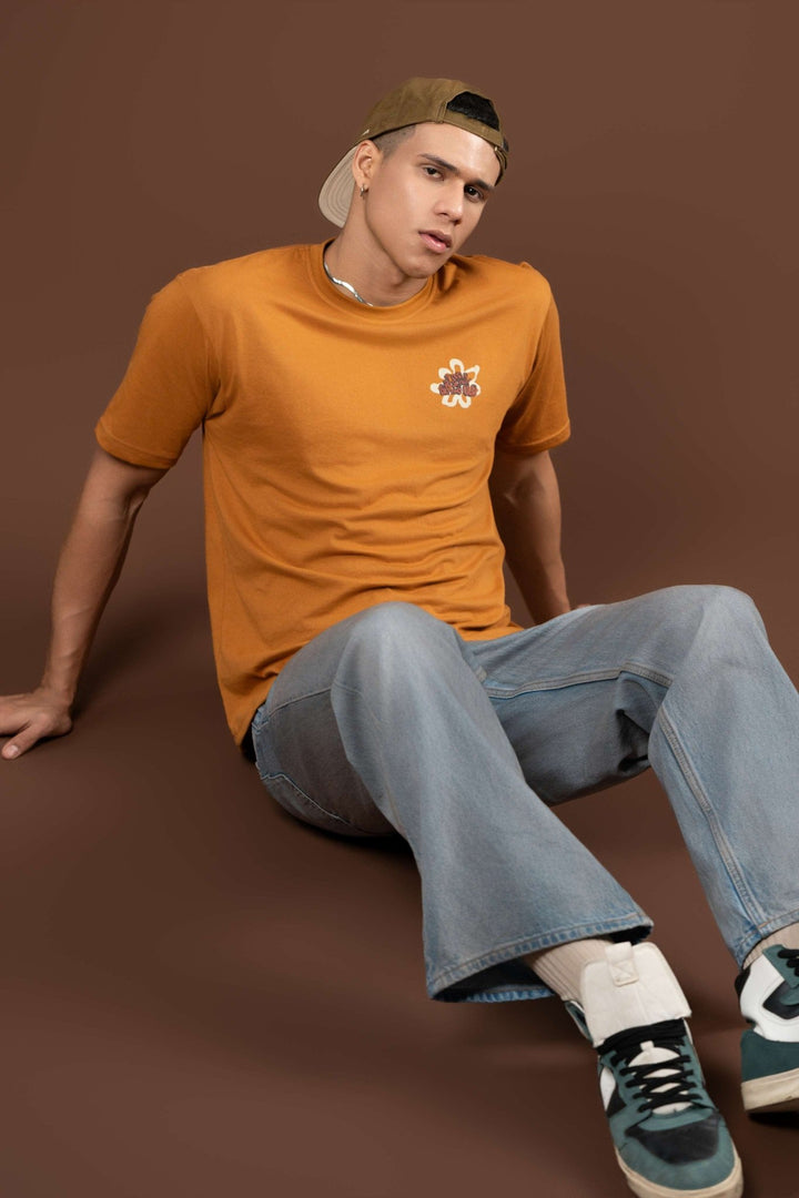 It Feels So Scary Printed Oversized Tee – Brown - Gimaq - The magic shuffle!