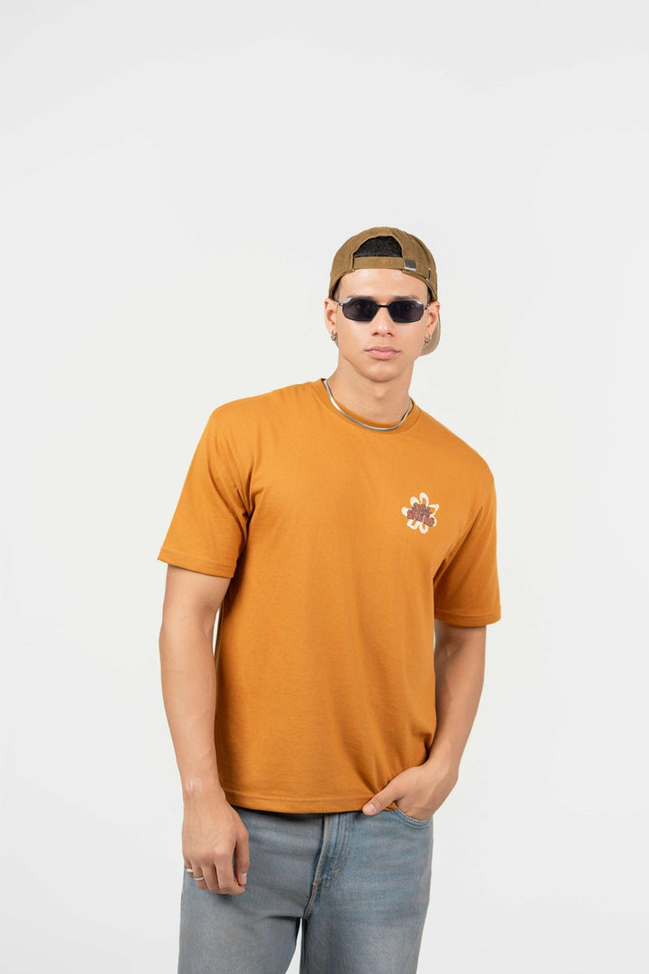 It Feels So Scary Printed Oversized Tee – Brown - Gimaq - The magic shuffle!