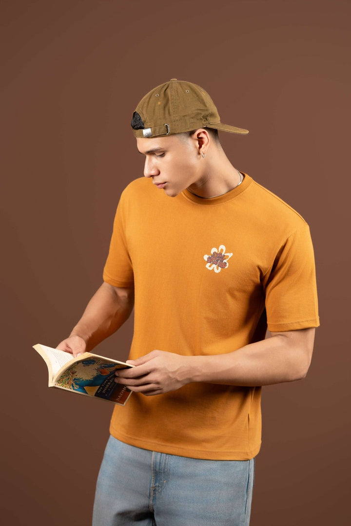 It Feels So Scary Printed Oversized Tee – Brown - Gimaq - The magic shuffle!