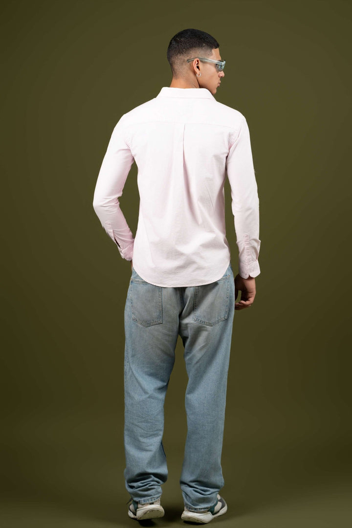 Light Pink Full Sleeve Cotton Shirt β Regular Fit - Gimaq - The magic shuffle!