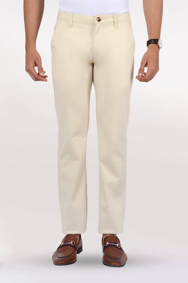 Men's Slim Fit Formal Trouser - Beige - Gimaq - The magic shuffle!