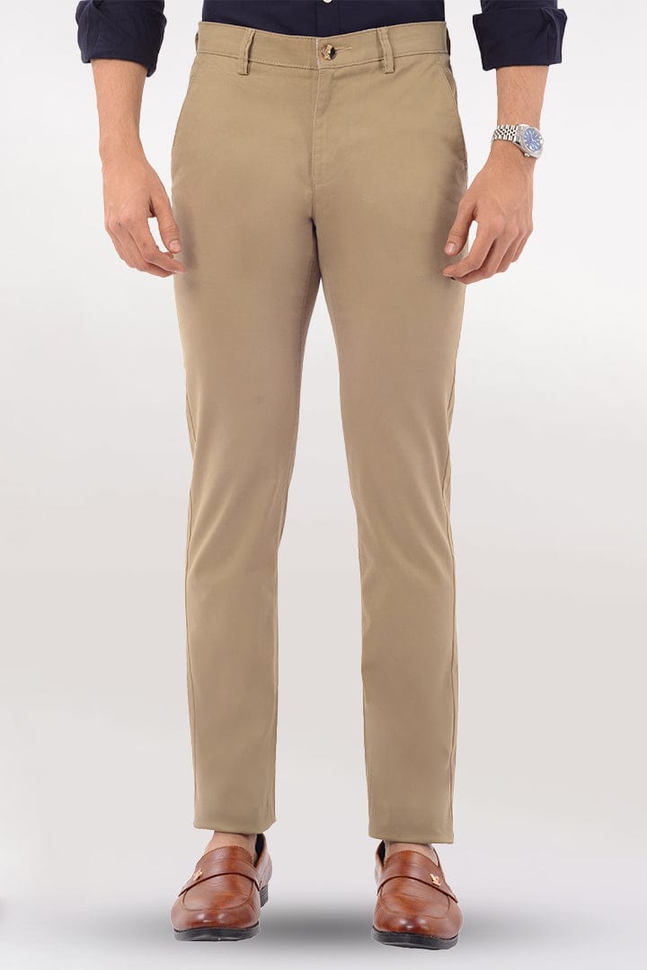 Men's Slim Fit Formal Trouser - Khakhi - Gimaq - The magic shuffle!