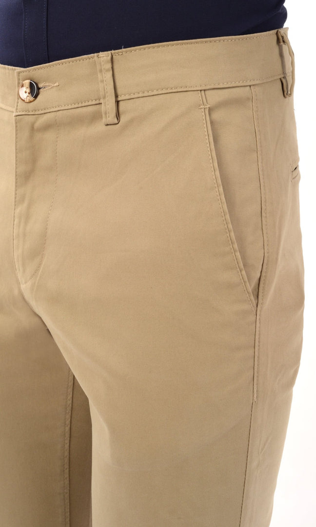 Men's Slim Fit Formal Trouser - Khakhi - Gimaq - The magic shuffle!