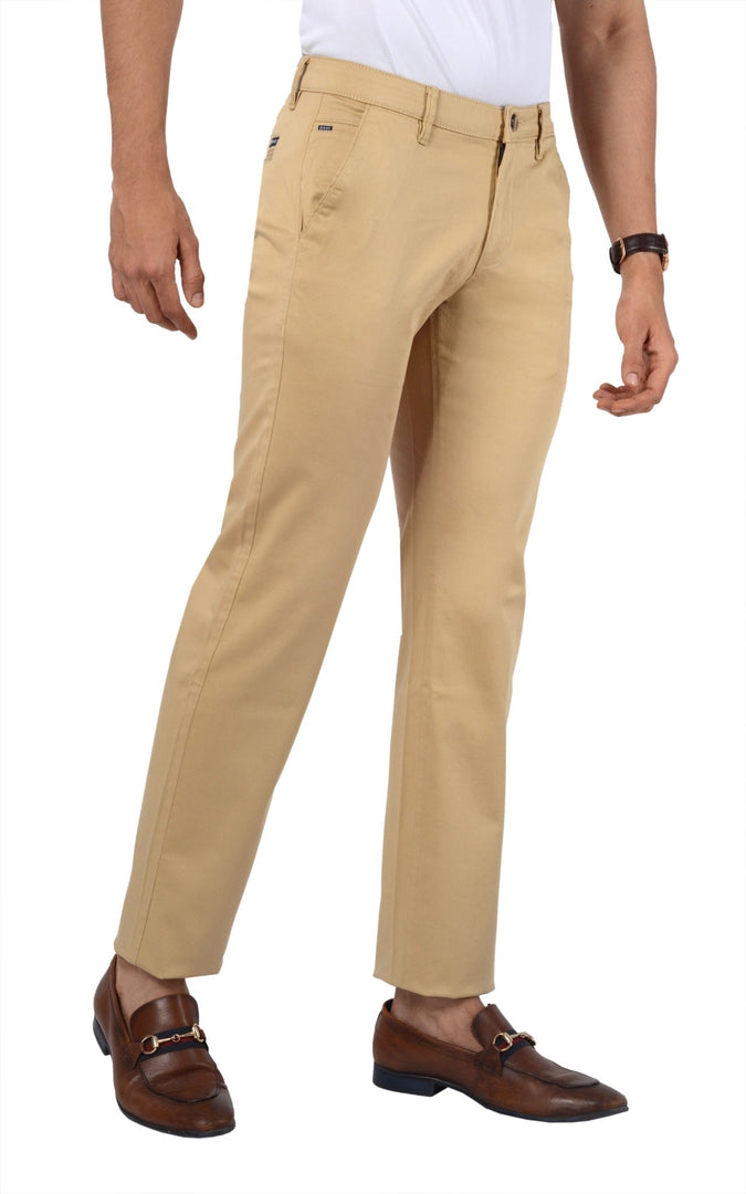 Men's Slim Fit Formal Trouser - Khaki - Gimaq - The magic shuffle!