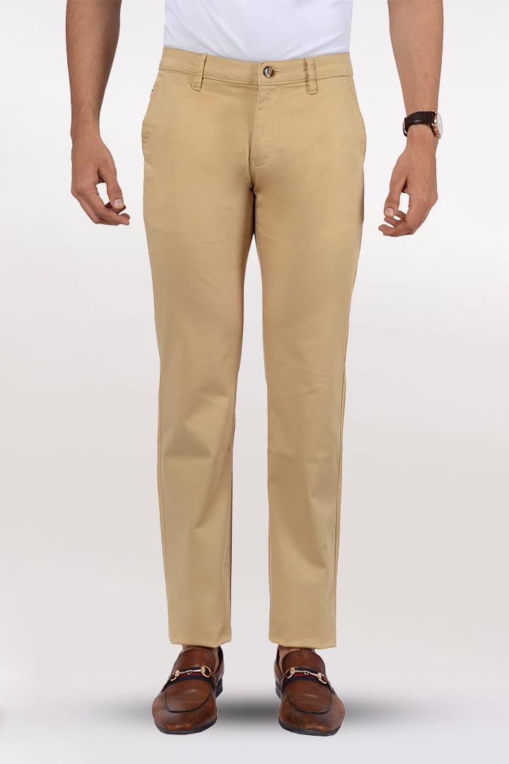 Men's Slim Fit Formal Trouser - Khaki - Gimaq - The magic shuffle!