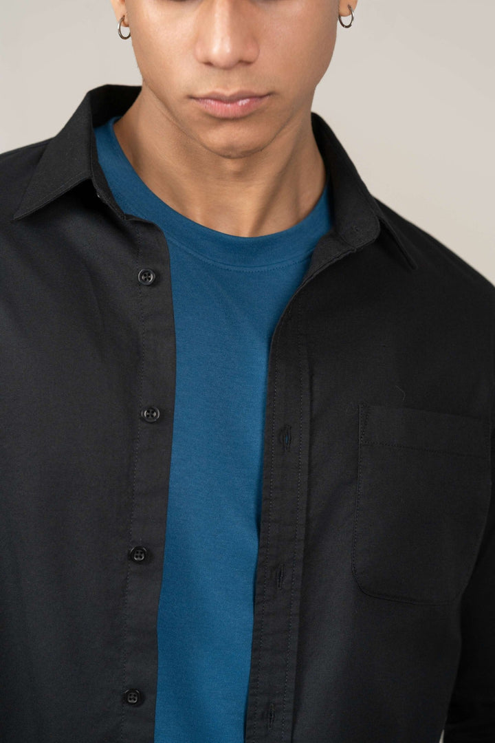 Oxford Black Cotton Shirt β Regular Fit - Gimaq - The magic shuffle!