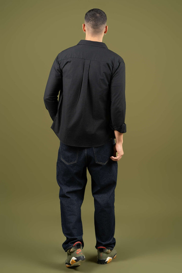 Oxford Black Cotton Shirt β Regular Fit - Gimaq - The magic shuffle!