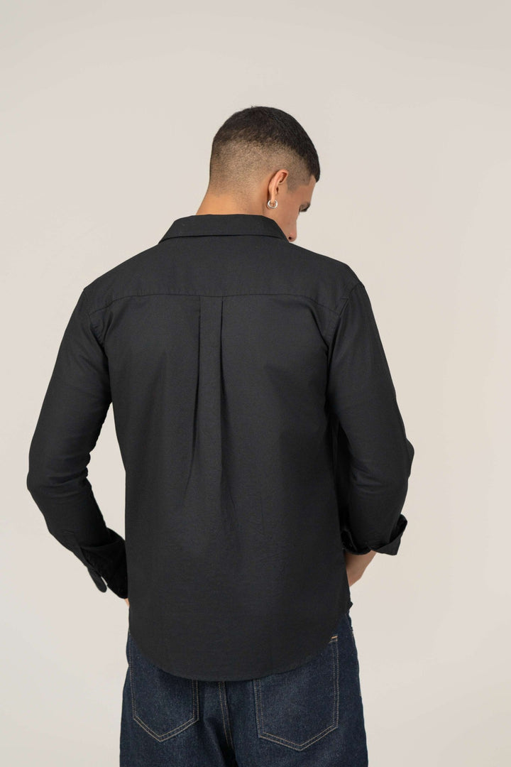 Oxford Black Cotton Shirt β Regular Fit - Gimaq - The magic shuffle!