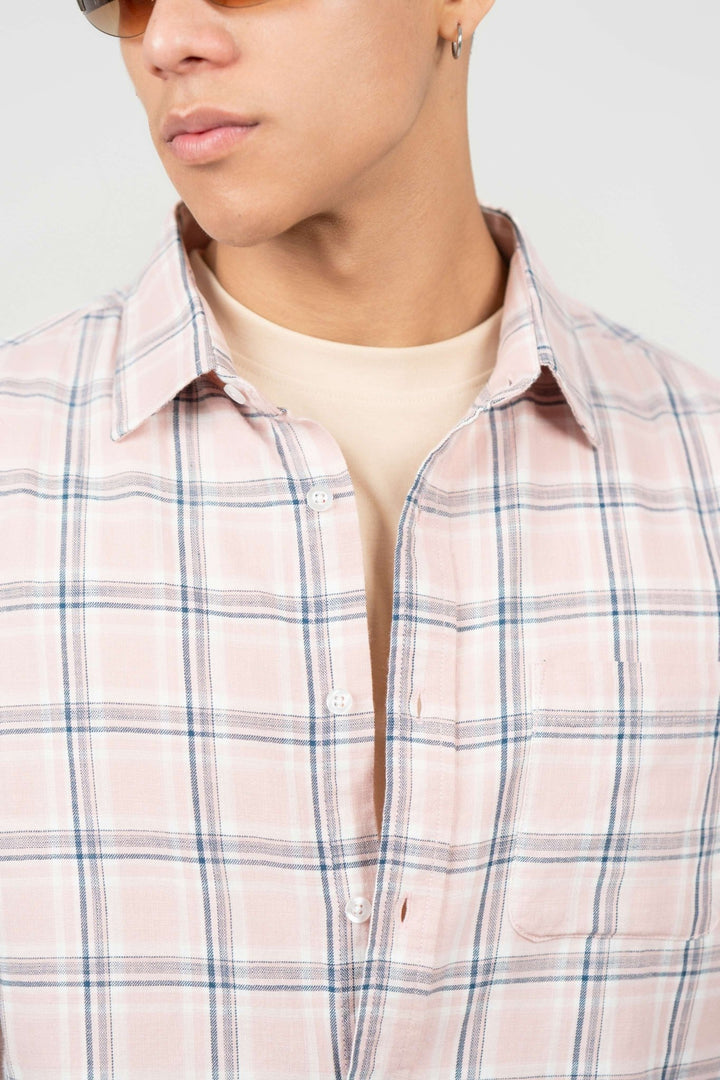 Pink Checked Cotton Shirt β Regular Fit - Gimaq - The magic shuffle!