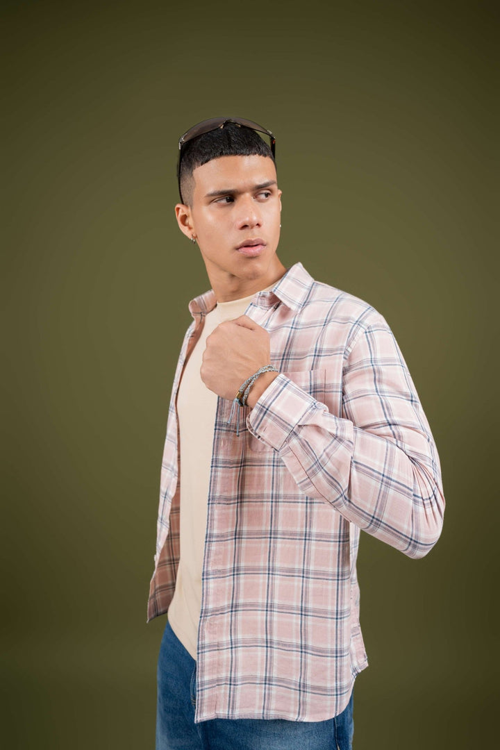 Pink Checked Cotton Shirt β Regular Fit - Gimaq - The magic shuffle!