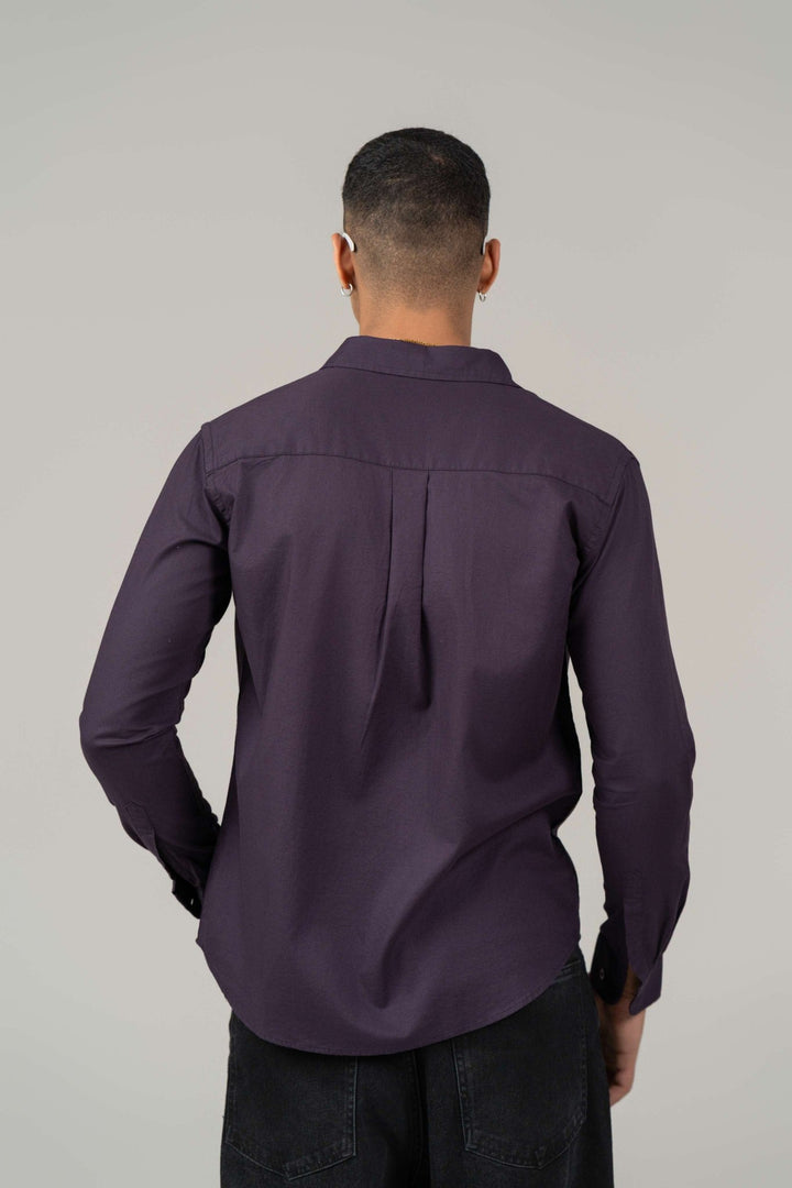 Purple Full Sleeve Cotton Shirt β Regular Fit - Gimaq - The magic shuffle!