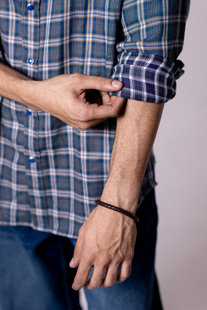 Regular fit Reversible Blue Checkered Shirt - Gimaq - The magic shuffle!