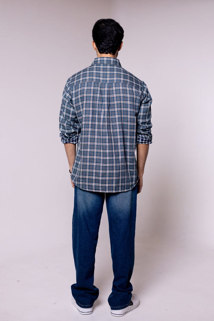Regular fit Reversible Blue Checkered Shirt - Gimaq - The magic shuffle!