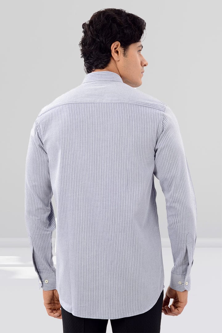 Slim Fit Full Sleeves Shirt - Light Grey - Gimaq - The magic shuffle!