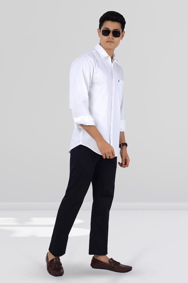 Slim Fit Full Sleeves Shirt - White - Gimaq - The magic shuffle!