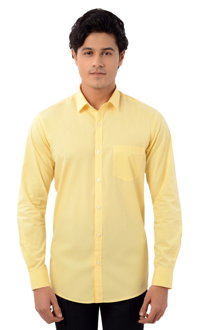 Slim Fit Full Sleeves Shirt - Yellow - Gimaq - The magic shuffle!