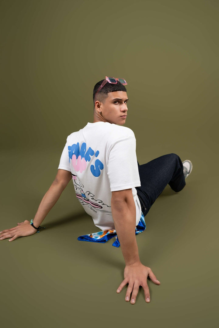 Surf’s Up Printed Oversized Tee – Brown - Gimaq - The magic shuffle!