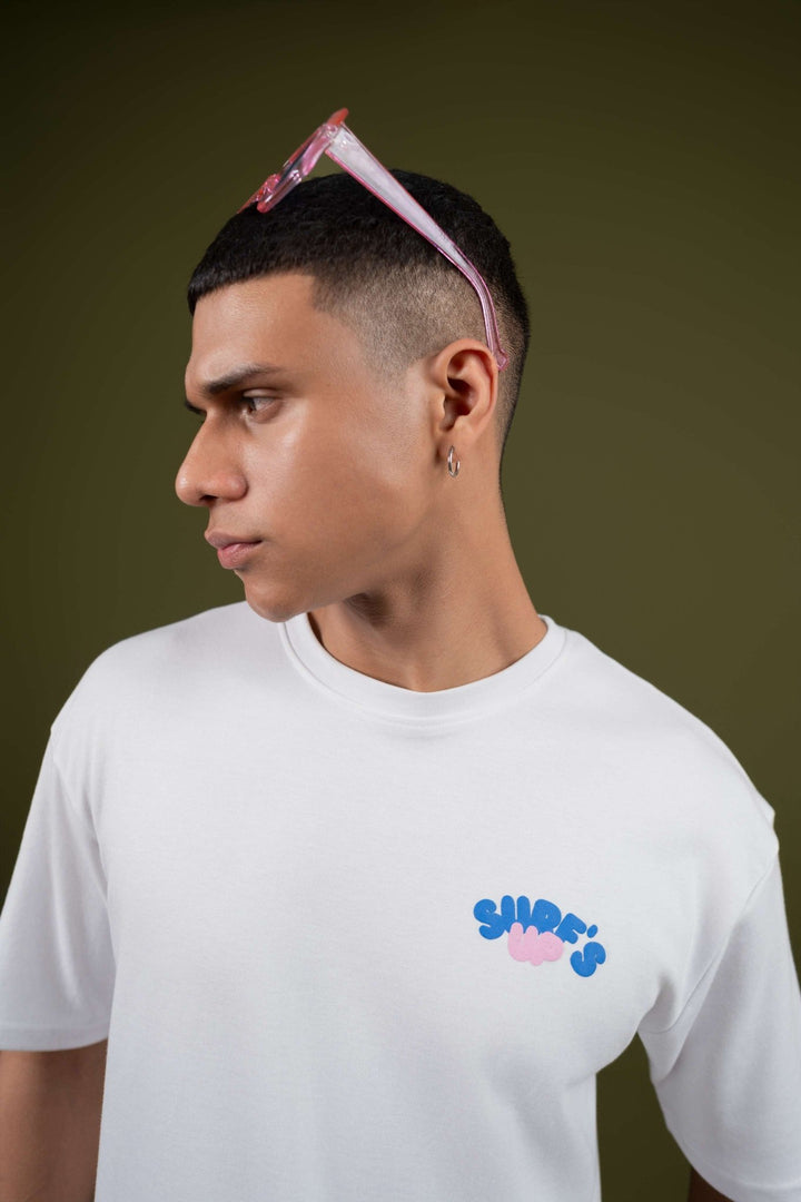 Surf’s Up Printed Oversized Tee – Brown - Gimaq - The magic shuffle!