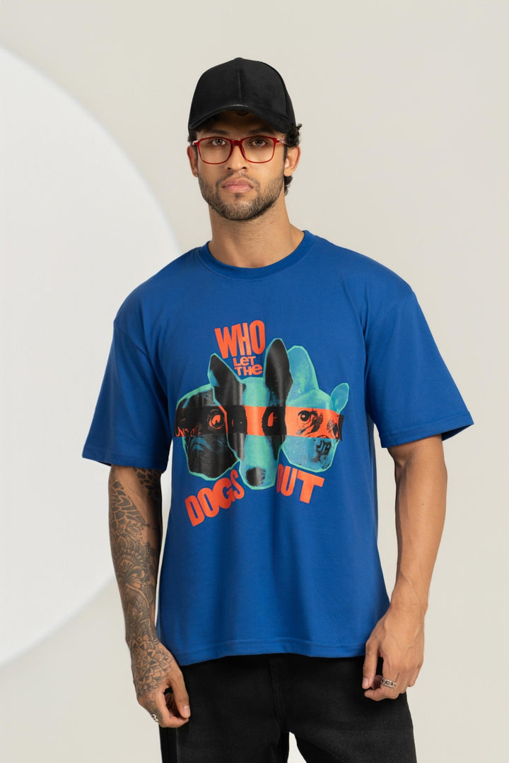 "Who Let the Dogs Out" Graphic Tee – Men's Oversized Streetwear T-Shirt - Gimaq - The magic shuffle!
